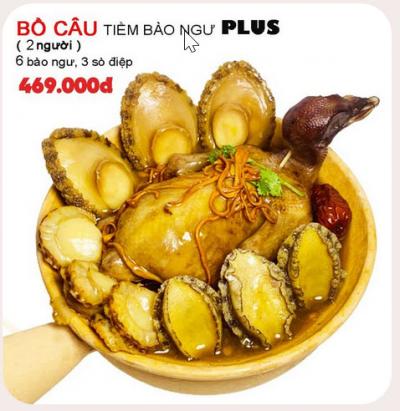 Bồ câu tiềm bào ngư flus
