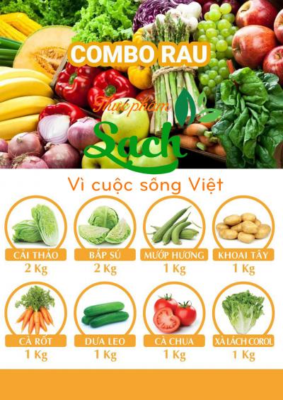 Combo rau củ đà lạt hữu cơ  300k